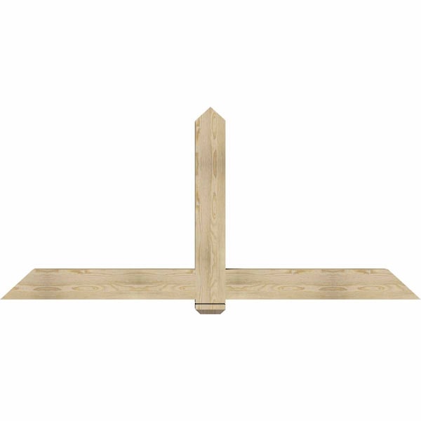 Ekena Millwork Eugene Rough Sawn Timber Gable Bracket, Douglas Fir, 84"W x 38"H x 6"D x 6"F, 11/12 Pitch GBW084X38X0606EUG00RDF - main